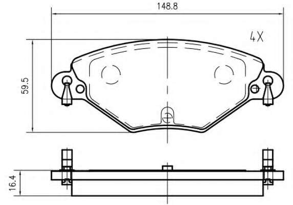 Комплект тормозных колодок, дисковый тормоз