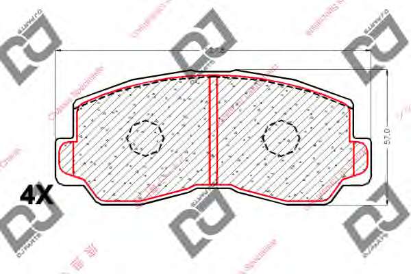 Комплект тормозных колодок, дисковый тормоз