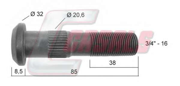 Болт крепления колеса