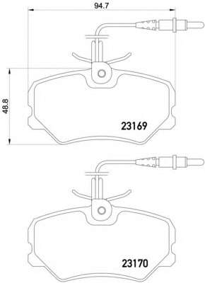 Комплект тормозных колодок, дисковый тормоз