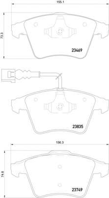 Комплект тормозных колодок, дисковый тормоз