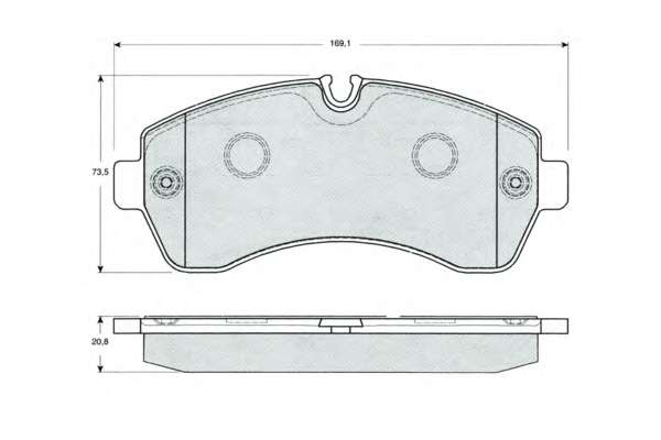 Комплект тормозных колодок, дисковый тормоз