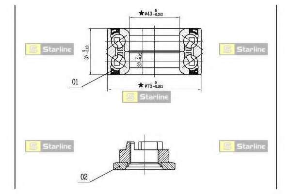 Комплект подшипника ступицы колеса