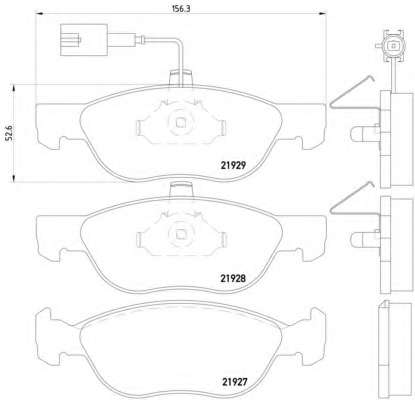 Комплект тормозных колодок, дисковый тормоз