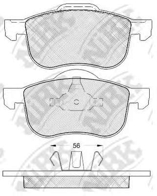 Комплект тормозных колодок, дисковый тормоз