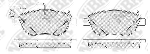 Комплект тормозных колодок, дисковый тормоз