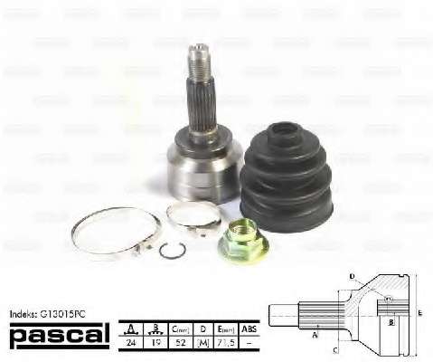 Шарнирный комплект, приводной вал