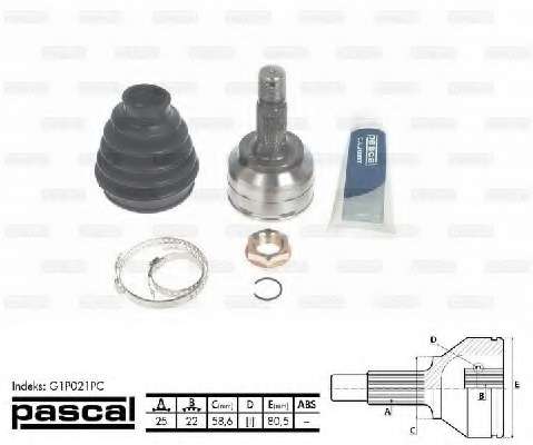 Шарнирный комплект, приводной вал