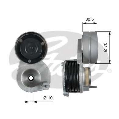 Натяжитель ремня, клиновой зубча