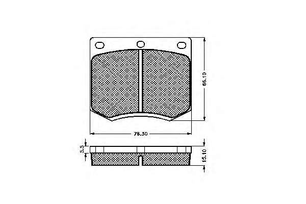 Комплект тормозных колодок, дисковый тормоз