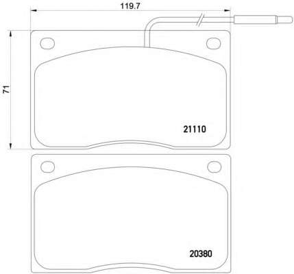 Комплект тормозных колодок, дисковый тормоз