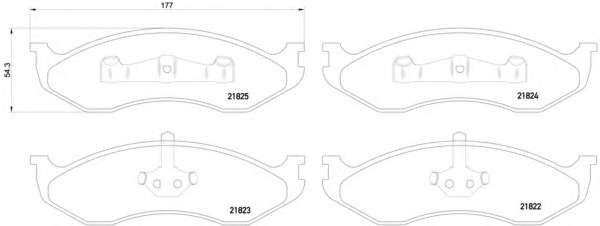 Комплект тормозных колодок, дисковый тормоз