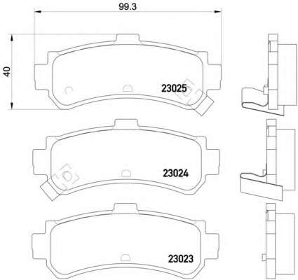 Комплект тормозных колодок, дисковый тормоз