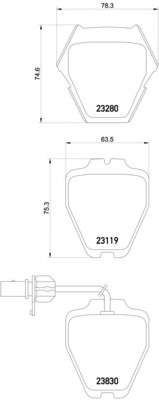 Комплект тормозных колодок, дисковый тормоз