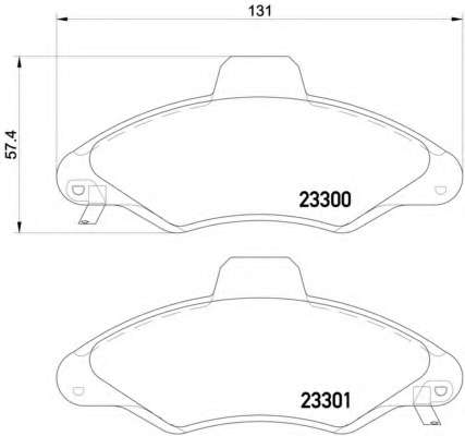 Комплект тормозных колодок, дисковый тормоз