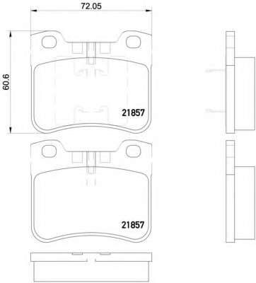 Комплект тормозных колодок, дисковый тормоз