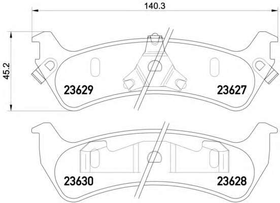 Комплект тормозных колодок, дисковый тормоз