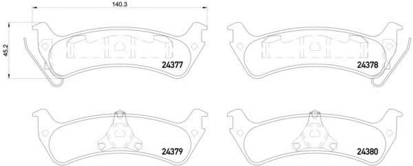 Комплект тормозных колодок, дисковый тормоз