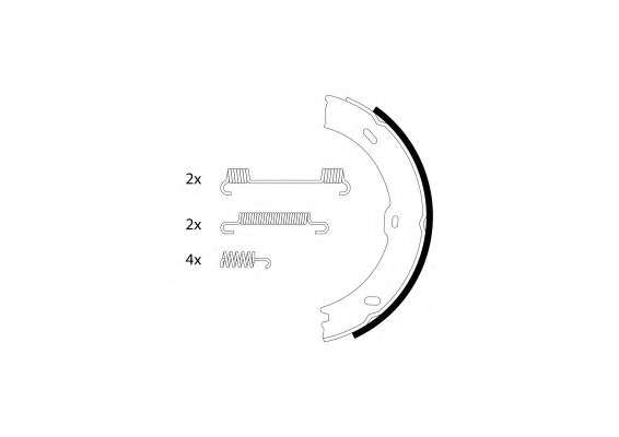 Комплект тормозных колодок, стояночная тормозная система