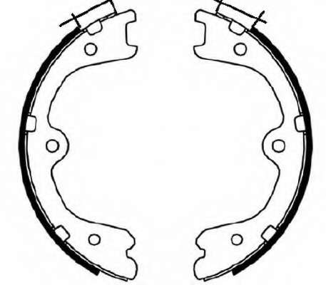 Комплект тормозных колодок, стояночная тормозная система