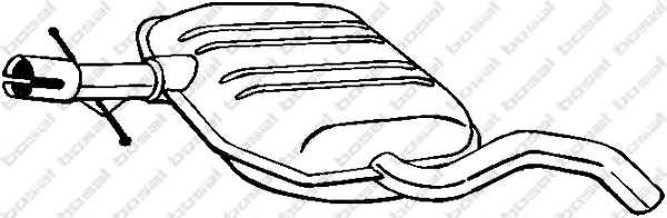 Средний глушитель выхлопных газов