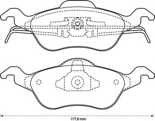 Комплект тормозных колодок, дисковый тормоз