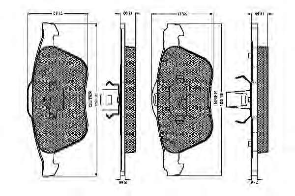 Комплект тормозных колодок, дисковый тормоз