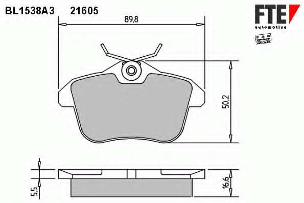 Комплект тормозных колодок, дисковый тормоз