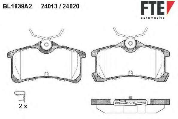 Комплект тормозных колодок, дисковый тормоз