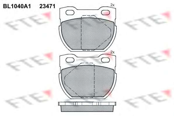 Комплект тормозных колодок, дисковый тормоз