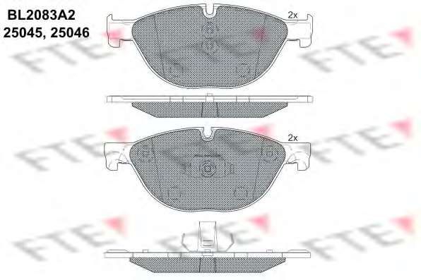 Комплект тормозных колодок, дисковый тормоз