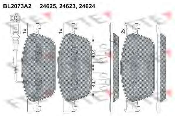 Комплект тормозных колодок, дисковый тормоз