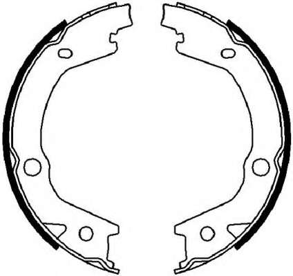 Комплект тормозных колодок, стояночная тормозная система