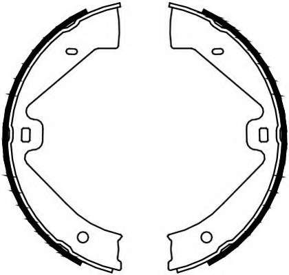 Комплект тормозных колодок, стояночная тормозная система