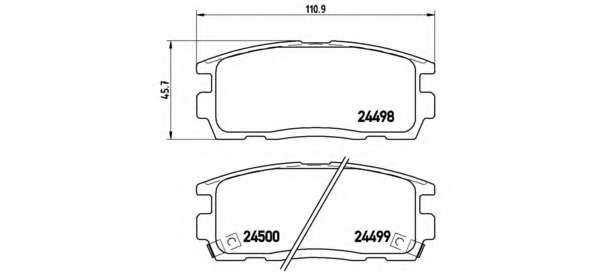 Комплект тормозных колодок, дисковый тормоз