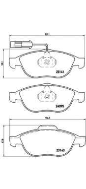 Комплект тормозных колодок, дисковый тормоз