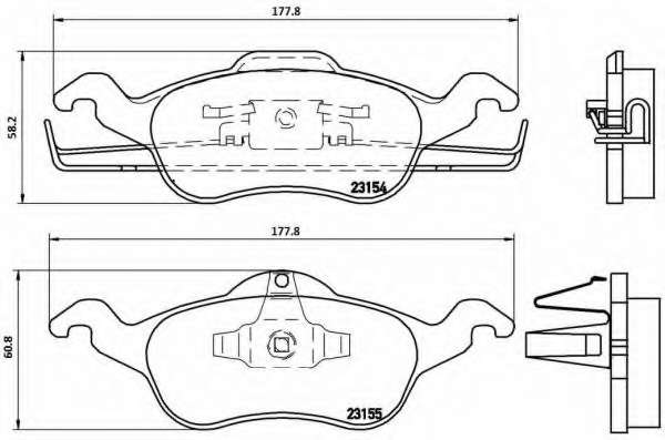 Комплект тормозных колодок, дисковый тормоз
