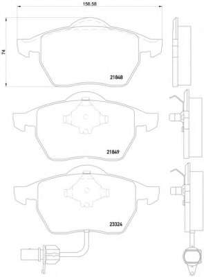 Комплект тормозных колодок, дисковый тормоз