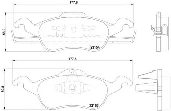 Комплект тормозов, дисковый тормозной механизм
