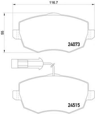 Комплект тормозных колодок, дисковый тормоз