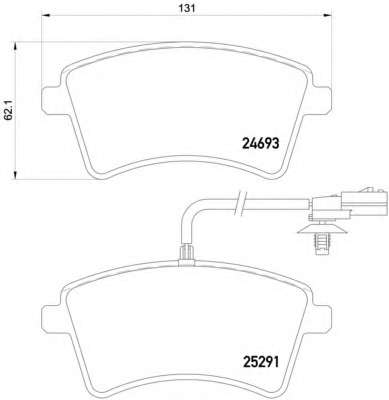 Комплект тормозных колодок, дисковый тормоз