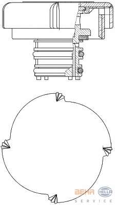 Крышка, резервуар охлаждающей жидкости