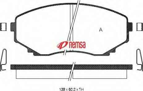 Комплект тормозных колодок, дисковый тормоз