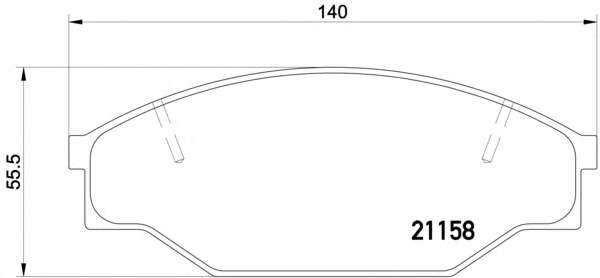 Комплект тормозных колодок, дисковый тормоз