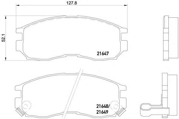 Комплект тормозных колодок, дисковый тормоз