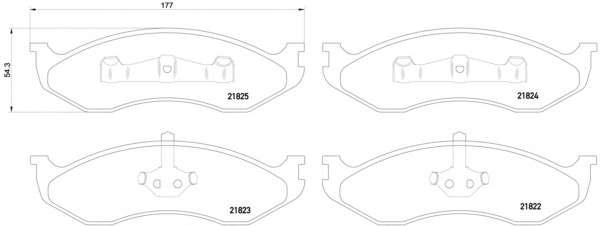 Комплект тормозных колодок, дисковый тормоз