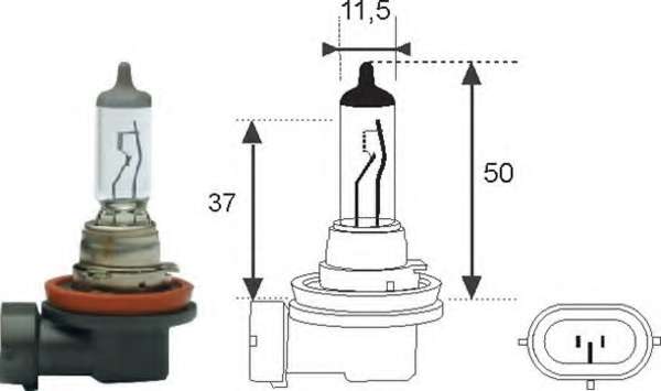 ZAROWKA H11 12V 55W PGJ19-2 STANDARD SZT MAGNETI MARELLI