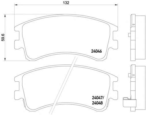 Комплект тормозных колодок, дисковый тормоз