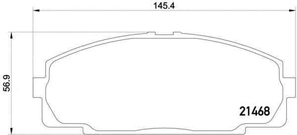 Комплект тормозных колодок, дисковый тормоз