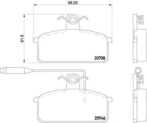 Комплект тормозных колодок, дисковый тормоз